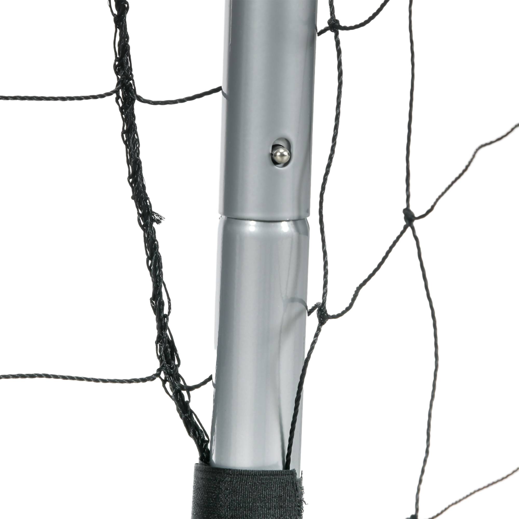 But de football résistant aux intempéries, structure métallique robuste, filet indéchirable, 160 cm (H) x 240 cm (L) x 85 cm (l), gris - Image 10