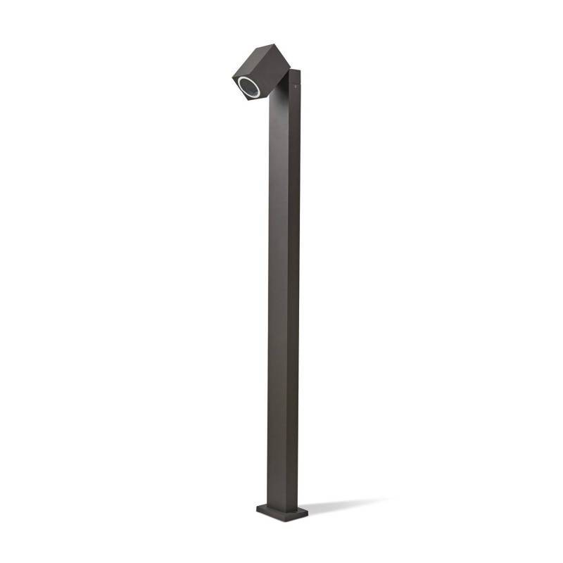 Borne de jardin Design noir avec spot orientable pour ampoule GU10 - Image 2