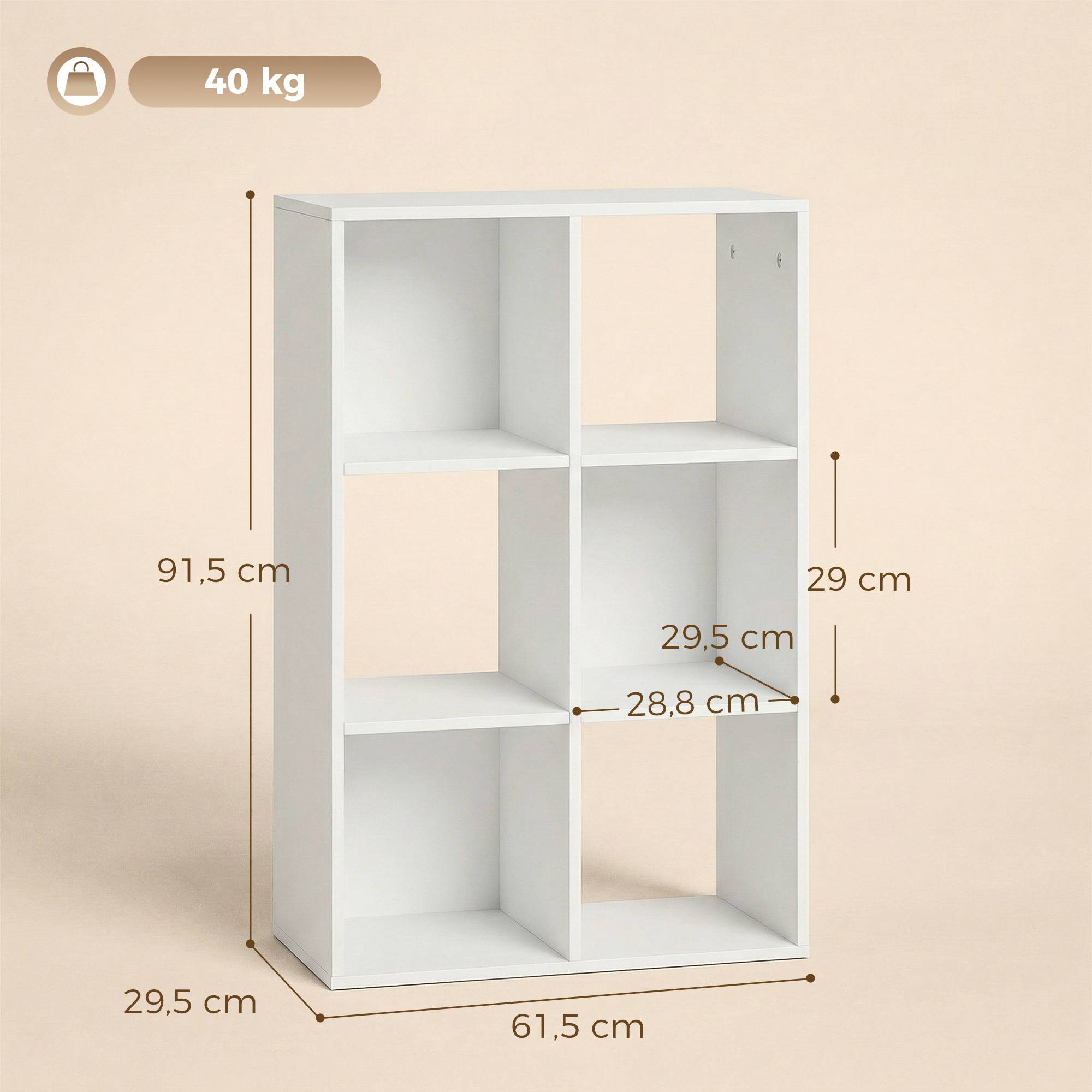 Étagère à livres autoportante 3 niveaux avec dispositif anti-basculement, rangement salon chambre bureau, blanche - Image 5