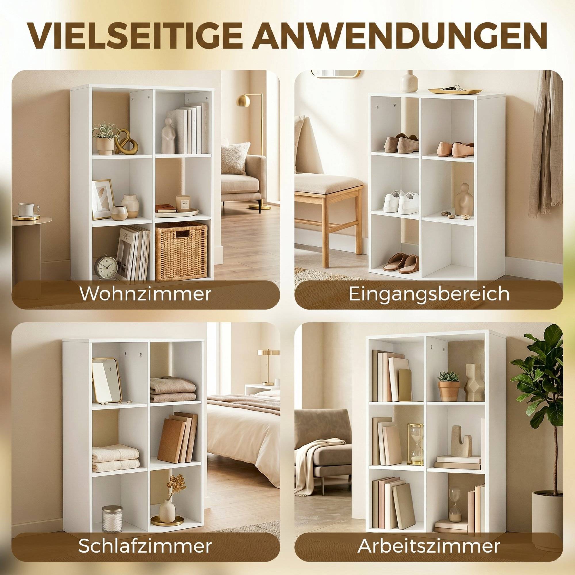 Étagère à livres autoportante 3 niveaux avec dispositif anti-basculement, rangement salon chambre bureau, blanche - Image 8