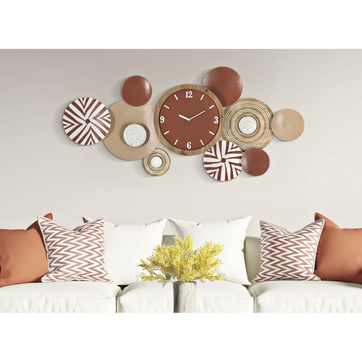 Horloge Murale en Métal "Etnic" 127cm Multicolore - Image 5