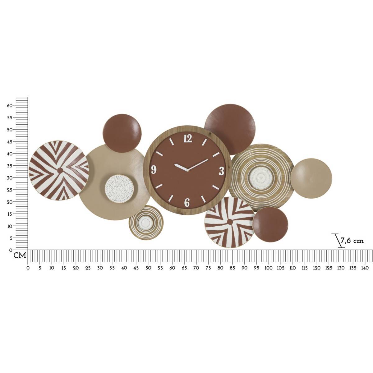 Horloge Murale en Métal "Etnic" 127cm Multicolore - Image 6