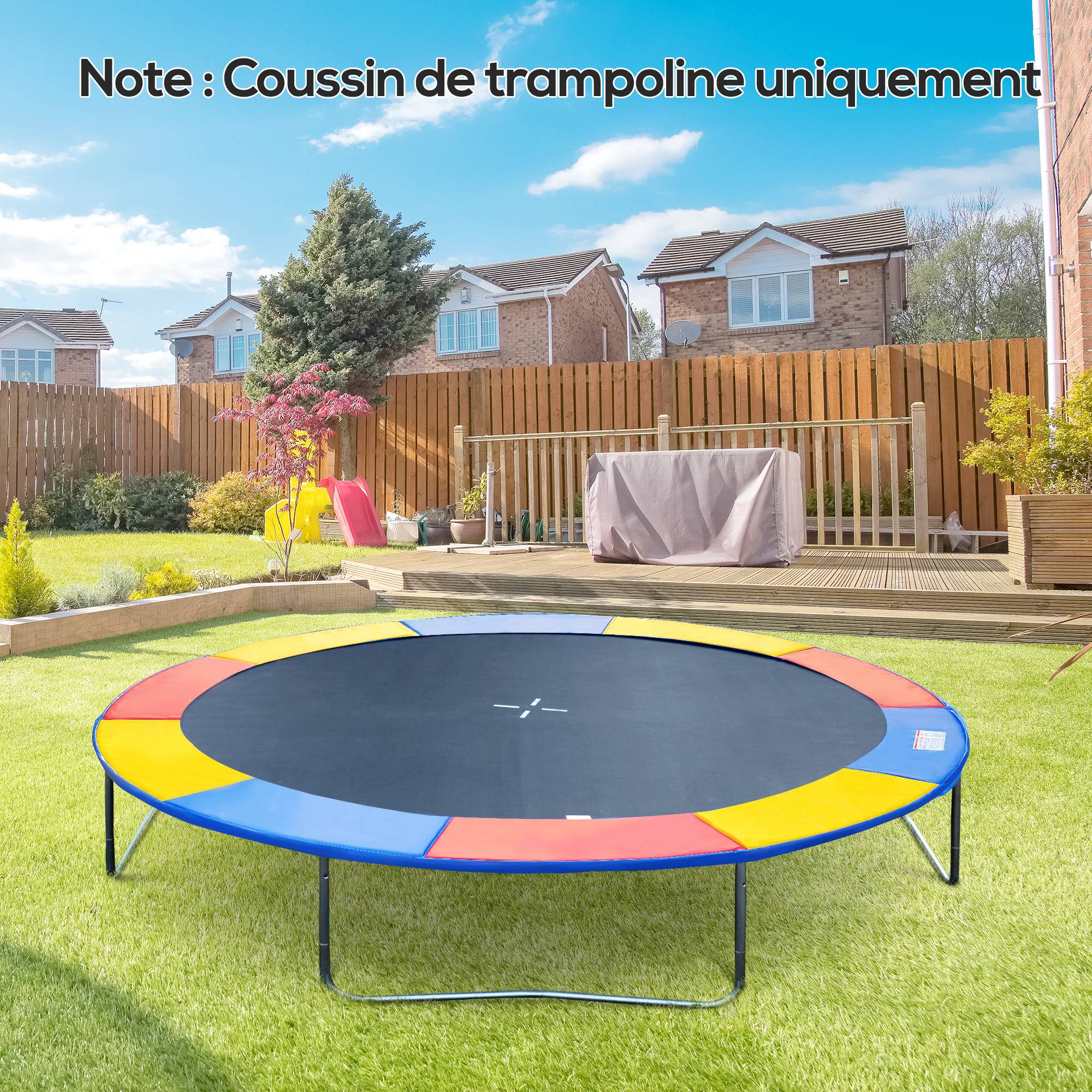 Homcom - Couvre-ressort trampoline Ø 244 cm PVC PE haute densité rembourrage 15 mm multicolore - HOMCOM - Imagen 2