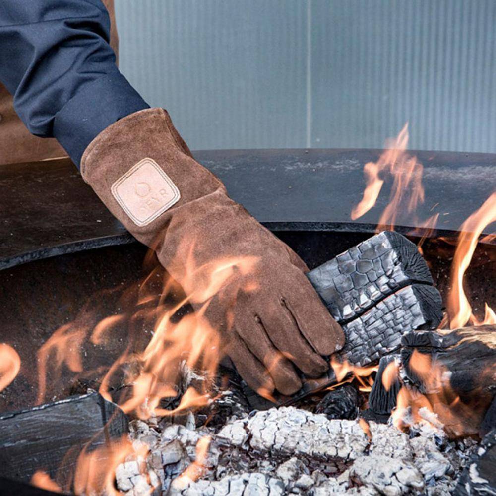 Gants en cuir marron OFYR - Imagen 3