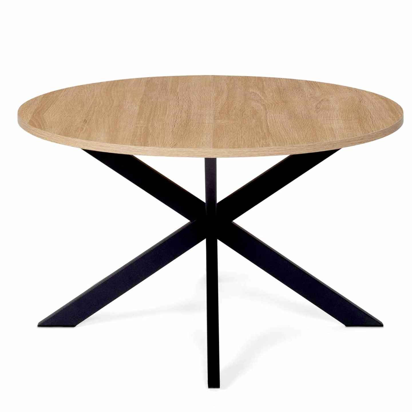Table basse ronde ALIX pied araignée 70 cm bois et noir - Image 3