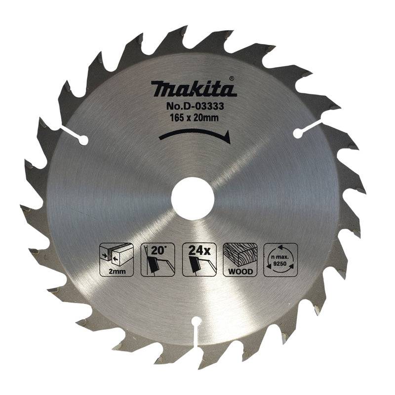 Makita - Lames carbure bois standard, pour scies circulaires MAKITA - taille Ø 165 mm x 24 Dents - MAKITA ACCESSOIRES - Imagen 1