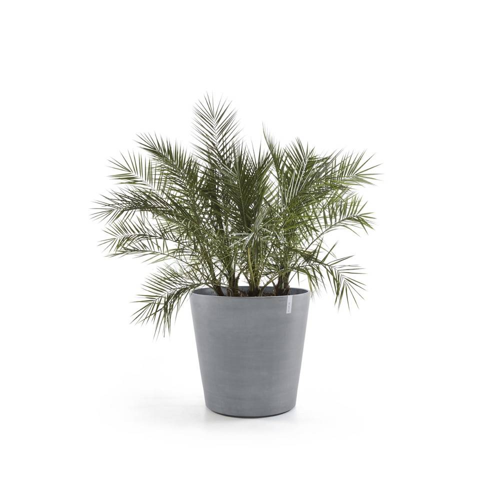 Ecopots - Grand pot sur roues Amsterdam 80 Bleu Gris - Ø 80 x H. 75 cm - 300 L ECOPOTS - Imagen 1