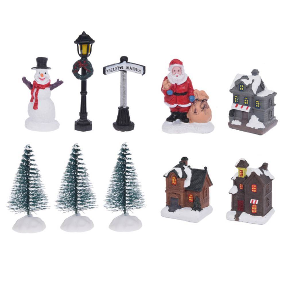 Sans Marque - Figurines lumineuses pour village de Noël - Image 2