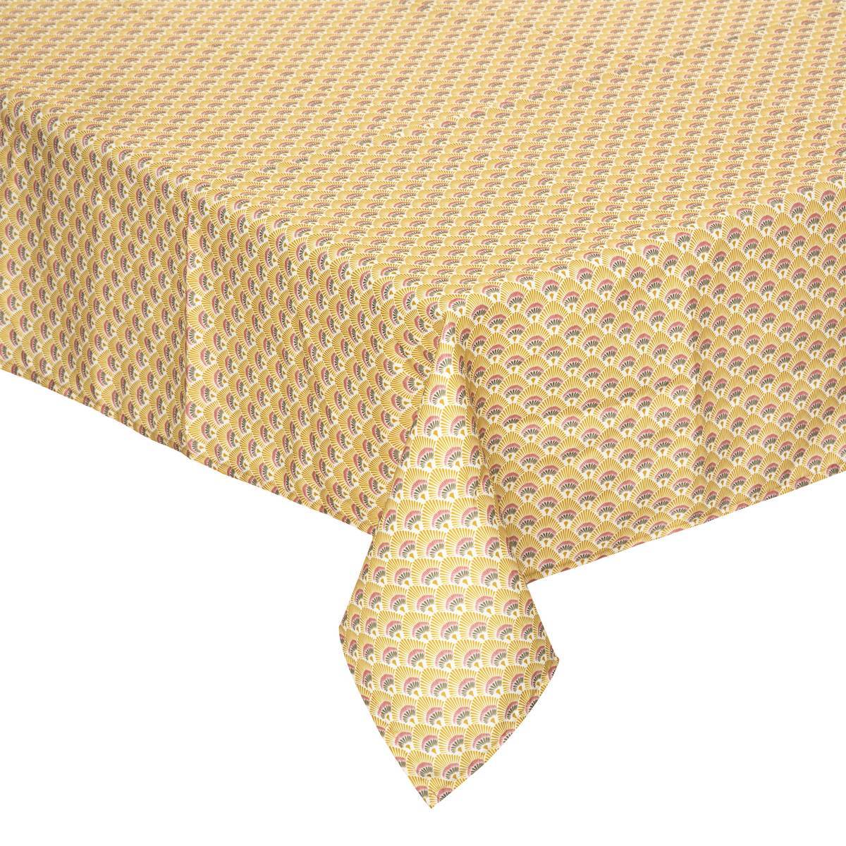 Atmosphera - Nappe anti-tache "Gloria" jaune moutarde 140x240cm - Atmosphera Créateur d'intérieur - Imagen 1