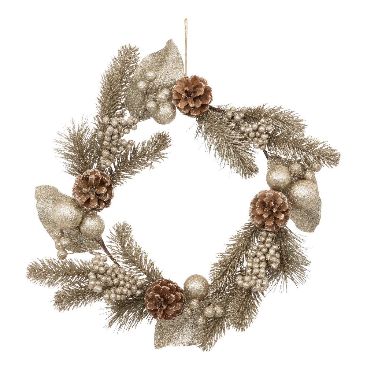 Atmosphera - Couronne pommes de pin 40cm or - Atmosphera Créateur d'intérieur