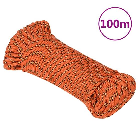 Corde de bateau Orange 3 mm 100 m Polypropylène Maison Chic - Image 2