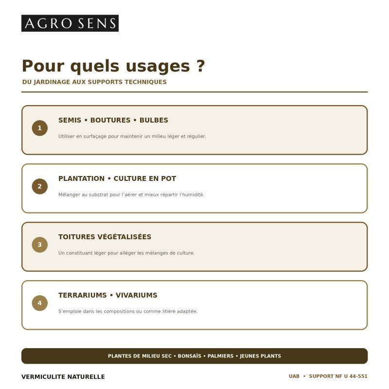 Vermiculite minérale naturelle pour semis cultures plantations - Sac 100 litres - Image 5
