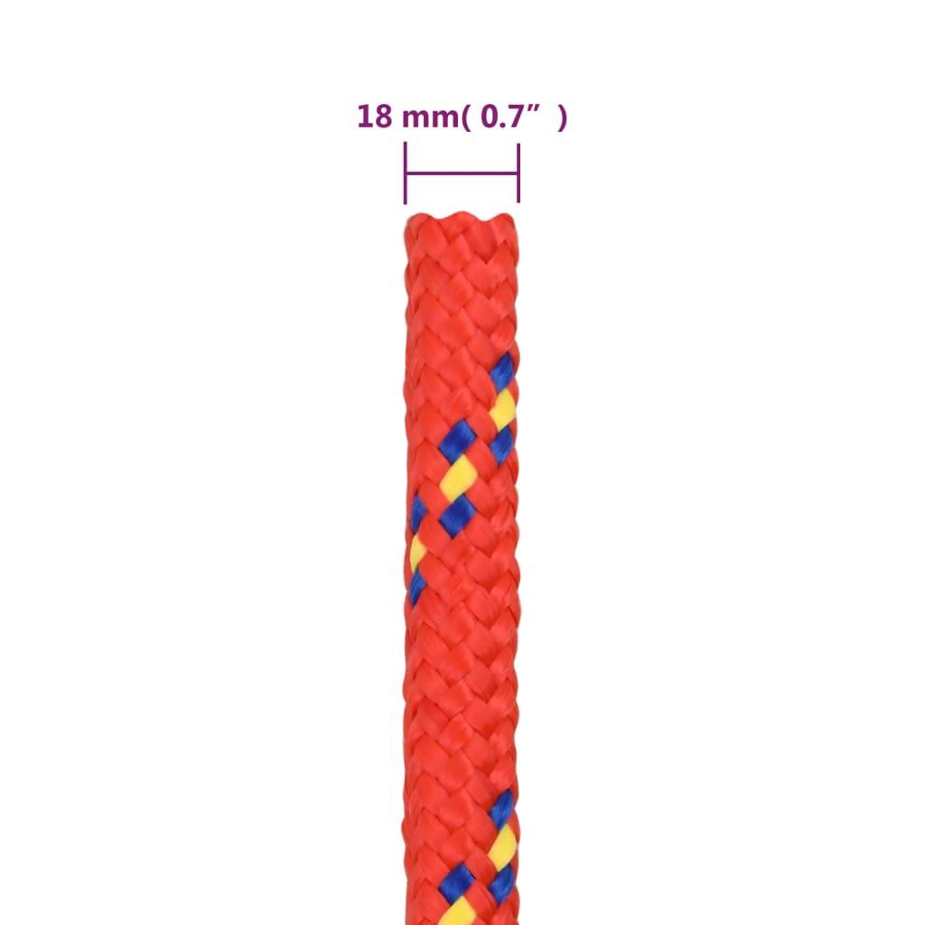 Corde de bateau Rouge 18 mm 25 m Polypropylène Maison Chic - Image 6