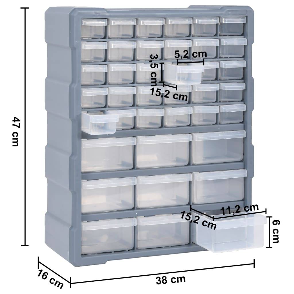 Helloshop26 - Organisateur multi-tiroirs avec 39 tiroirs 47 cm - Imagen 6