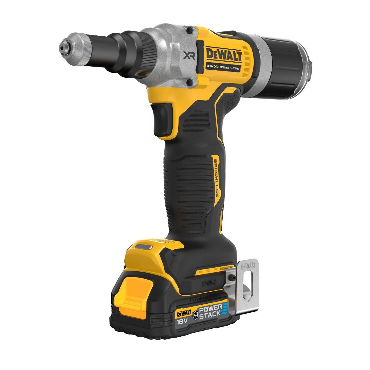 Riveteuse Moteur Brushless XR 18V - 6,4 mm - DEWALT - avec 2 batteries 18V 1.7Ah - chargeur - coffret TSTAK - DCF414E2GT-QW - Image 2