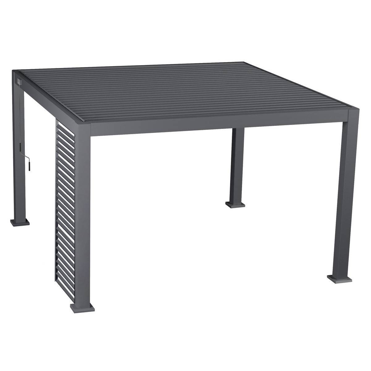 Hesperide - Persienne pour pergola bioclimatique "Evora" en aluminium traité époxy 0,9 x 2,3m Graphite - Hespéride - Imagen 1