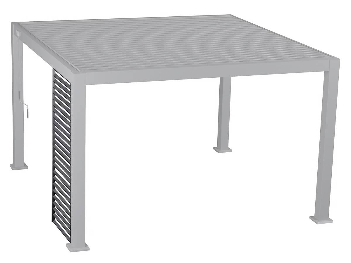 Hesperide - Persienne pour pergola bioclimatique "Evora" en aluminium traité époxy 0,9 x 2,3m Graphite - Hespéride - Imagen 2