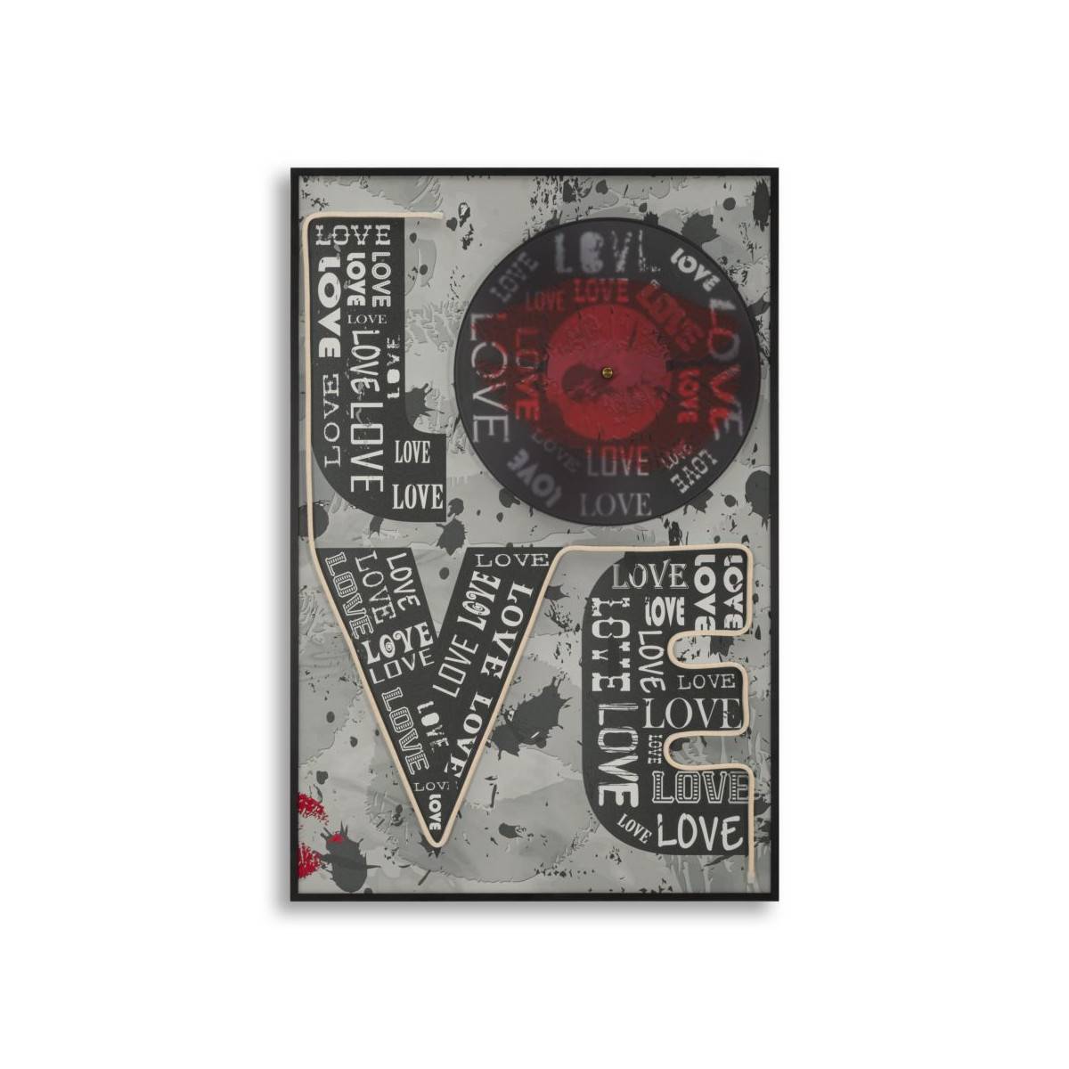 Paris Prix - Tableau Imprimé à LED "Love" 60x90cm Multicolore - Image 1