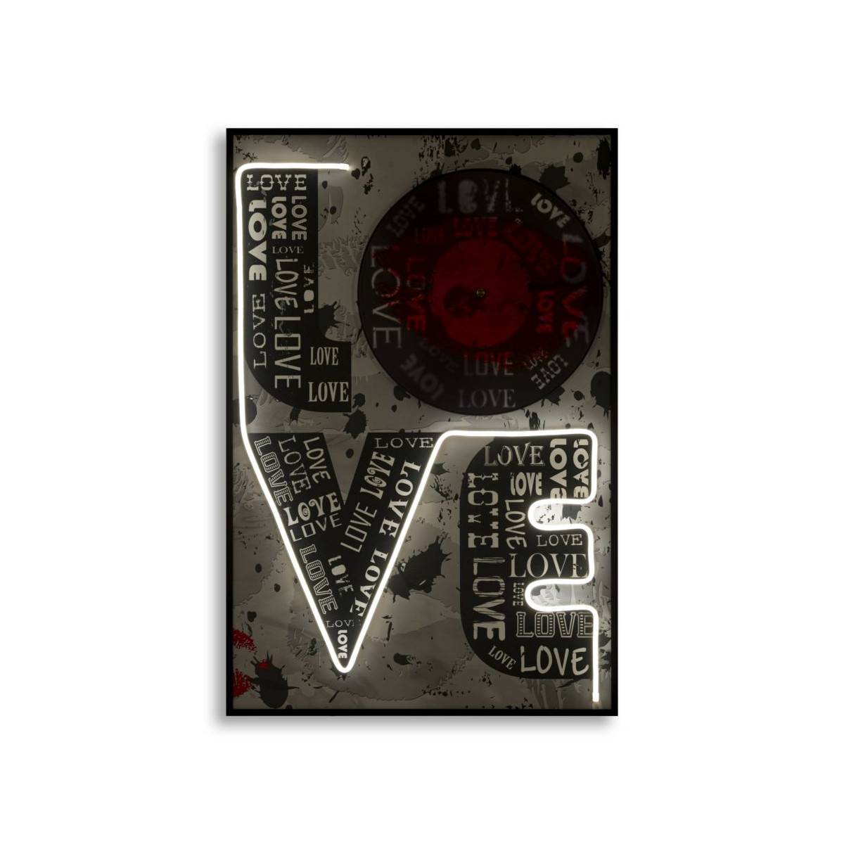 Paris Prix - Tableau Imprimé à LED "Love" 60x90cm Multicolore - Image 2