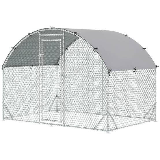 Enclos pour petits animaux, parcours extérieur pour poules, lapins, canards, construction robuste, acier et tissu Oxford - Image 2