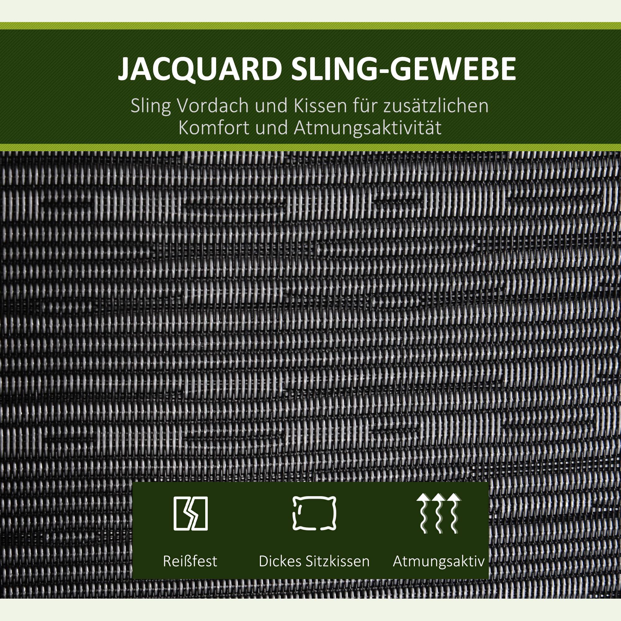 Balancelle de Jardin 3 Places Acier Textilène Terrasse Toit Réglable Anti-UV Gris 200x120cm - ComfortXL Outdoor Living - Image 7