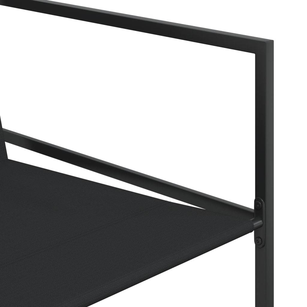 Grande Table de Jardin 330cm et 12 Chaises Textilène, Mobilier d'Extérieur Encastrable pour 12 Personnes Noir – ComfortXL Outdoor Living - Image 5