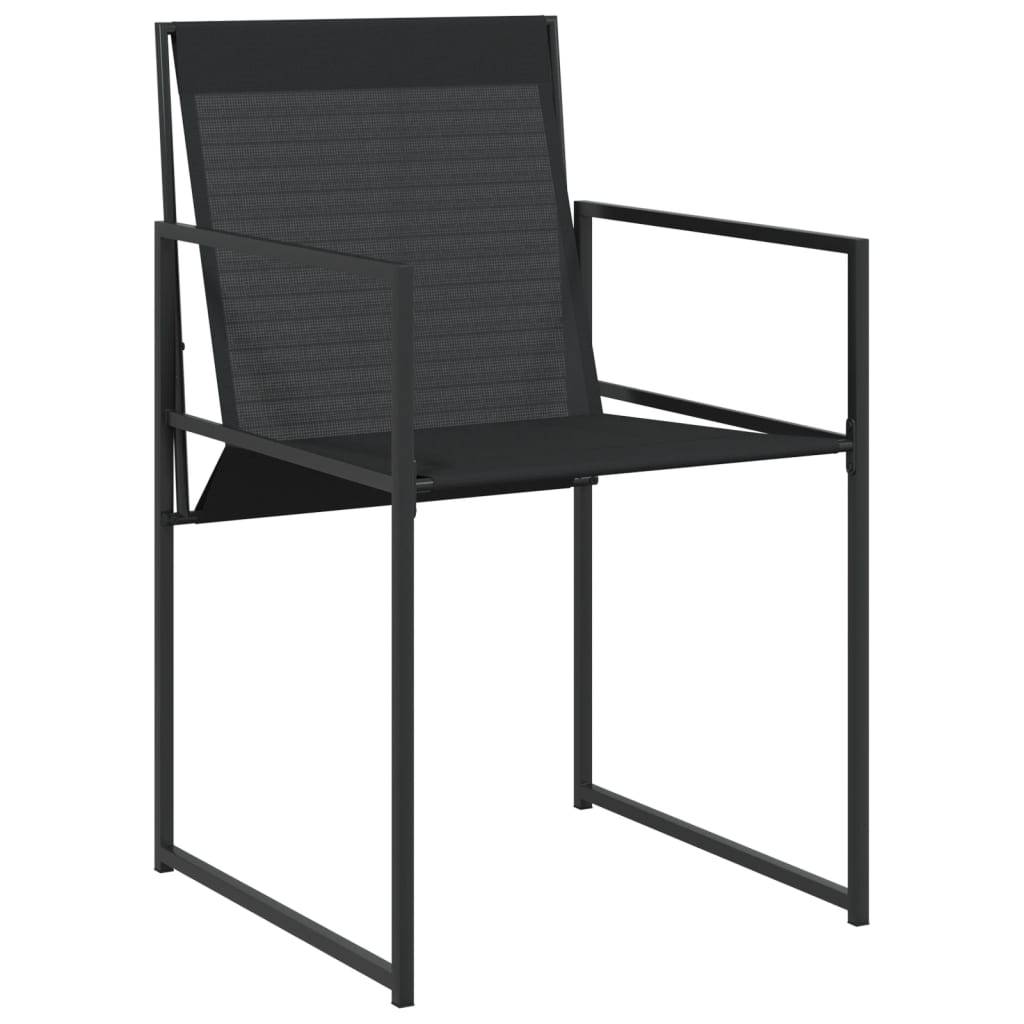 Grande Table de Jardin 330cm et 12 Chaises Textilène, Mobilier d'Extérieur Encastrable pour 12 Personnes Noir – ComfortXL Outdoor Living - Image 4