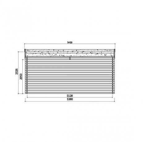 Garage TRADITIONNEL en bois 17,07 m² avec porte motorisée, Toiture Shingle vert - Imagen 4