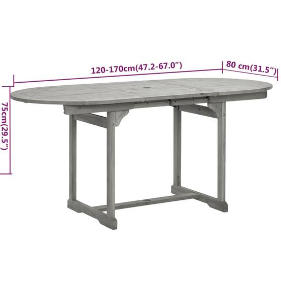 Ensemble de 5 pcs table de jardin avec chaises - mobilier de jardin Bois d'acacia massif-JU2774 - Image 9