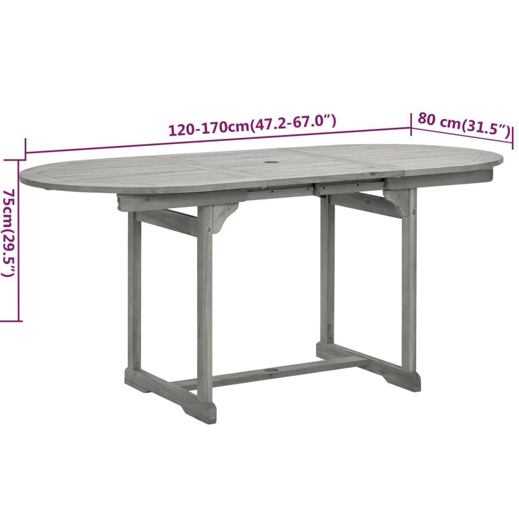 Ensemble de 5 pcs table de jardin avec chaises - mobilier de jardin Bois d'acacia massif-JU2774 - Image 9