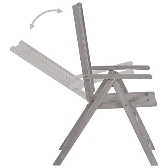 Ensemble de 5 pcs table de jardin avec chaises - mobilier de jardin Bois d'acacia massif-JU2774 - Image 8