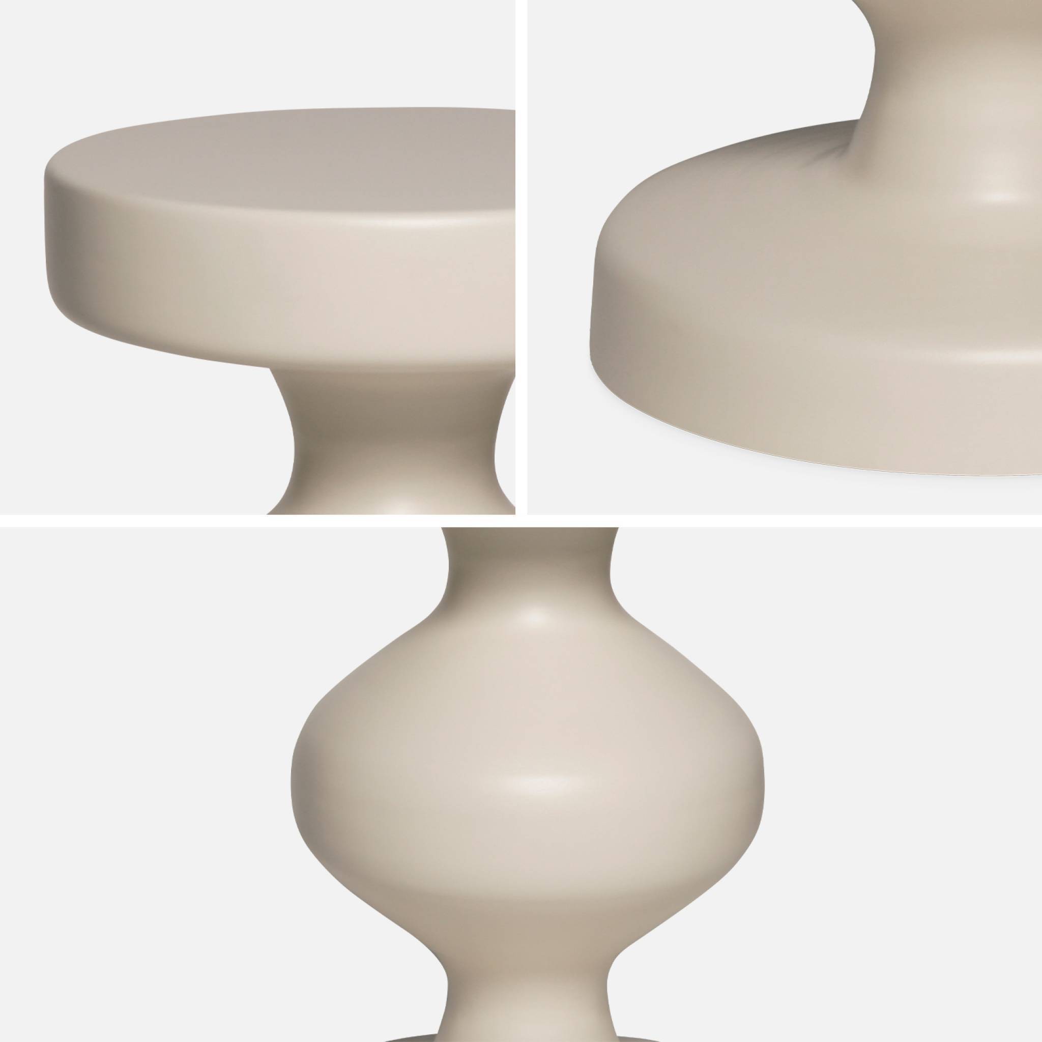 Table d'appoint carrée bois laqué et acier chromé Gucca-Couleur Soufre