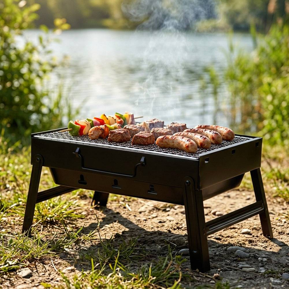 Entrepotbrico - Barbecue charbon valise pliable et portable 40 x 27,5 x 20 cm - Image 5