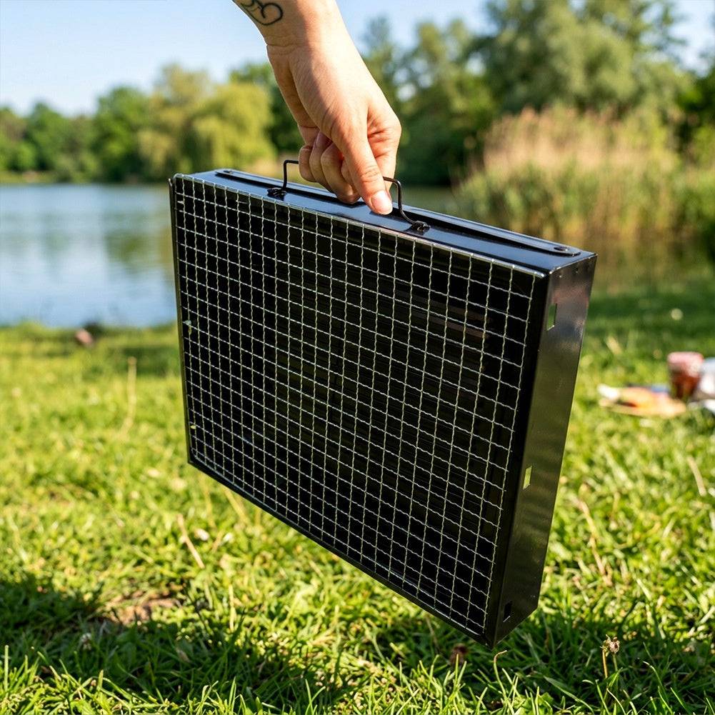 Entrepotbrico - Barbecue charbon valise pliable et portable 40 x 27,5 x 20 cm - Image 3
