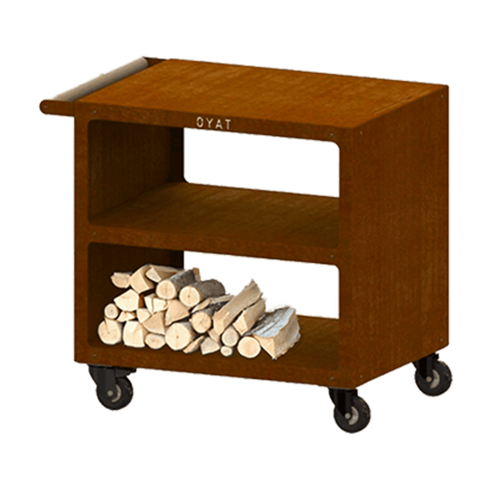 Desserte Pontaillac  80 Cognac - Mobilier de cuisine extérieure  en acier corten - OYAT - Image 1