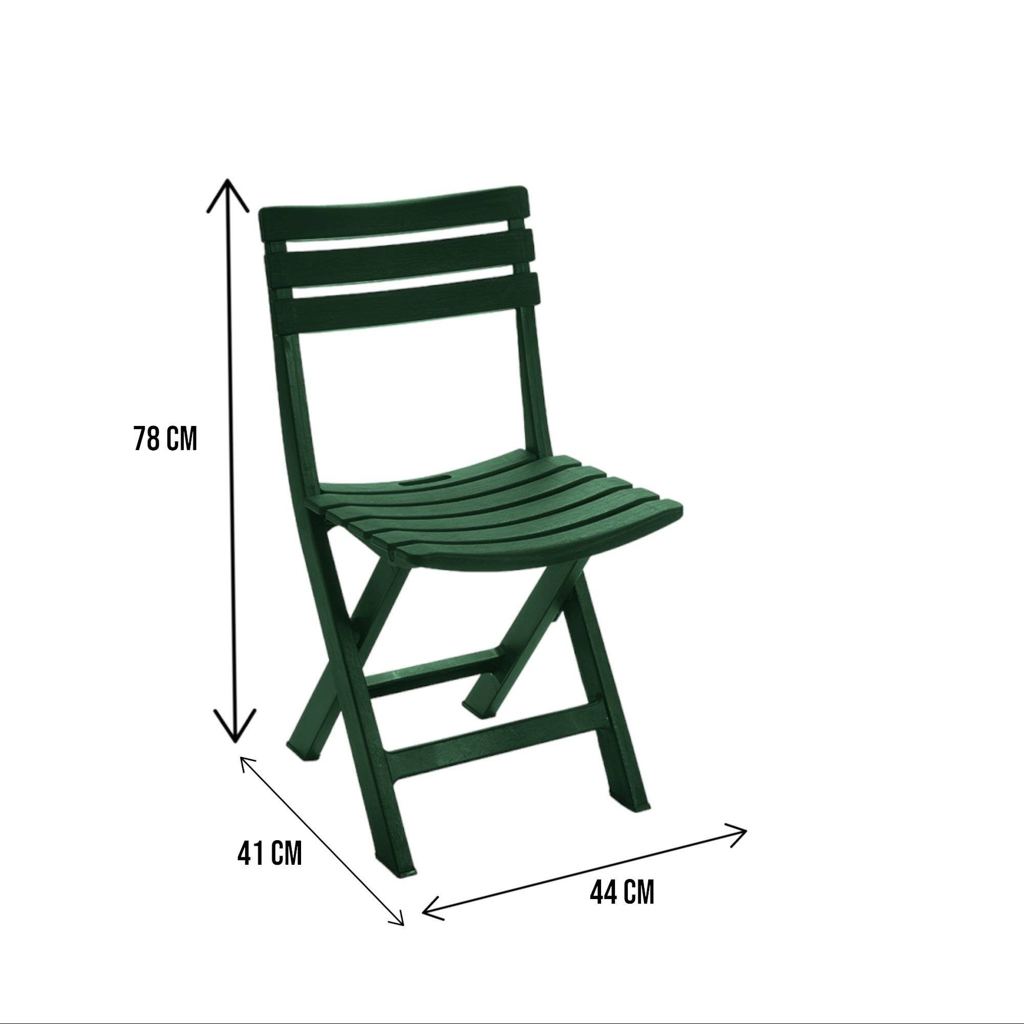 Dmora - Chaise d'extérieur Danzivin, Siège de jardin pliant, Chaise pour table à manger, Fauteuil d'extérieur, 100% Made in Italy, 44x41h78 cm, Vert - Dmora - Imagen 3
