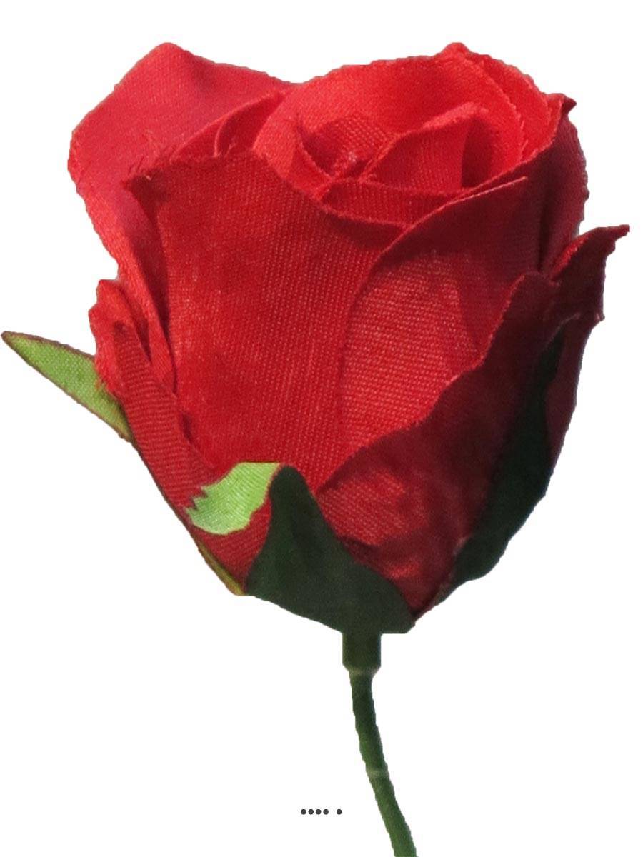 Artificielles - tête de rose Artificielle D 5 cm sur tige idéale mariage Rouge - couleur: Rouge - Imagen 2