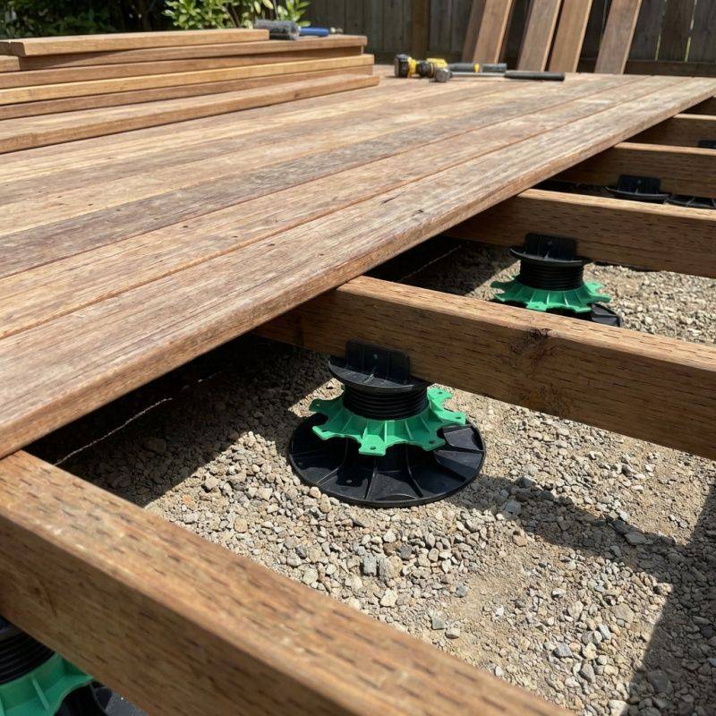 Plot terrasse bois réglable 50 à 80 mm - JOUPLAST - Carton de 60 plots ...
