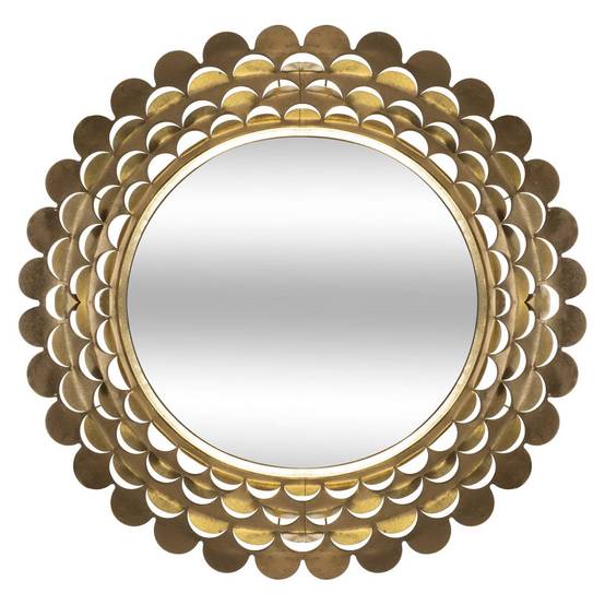 Atmosphera - Miroir "Fleur" métal doré D91cm - Atmosphera Créateur d'intérieur - Image 1