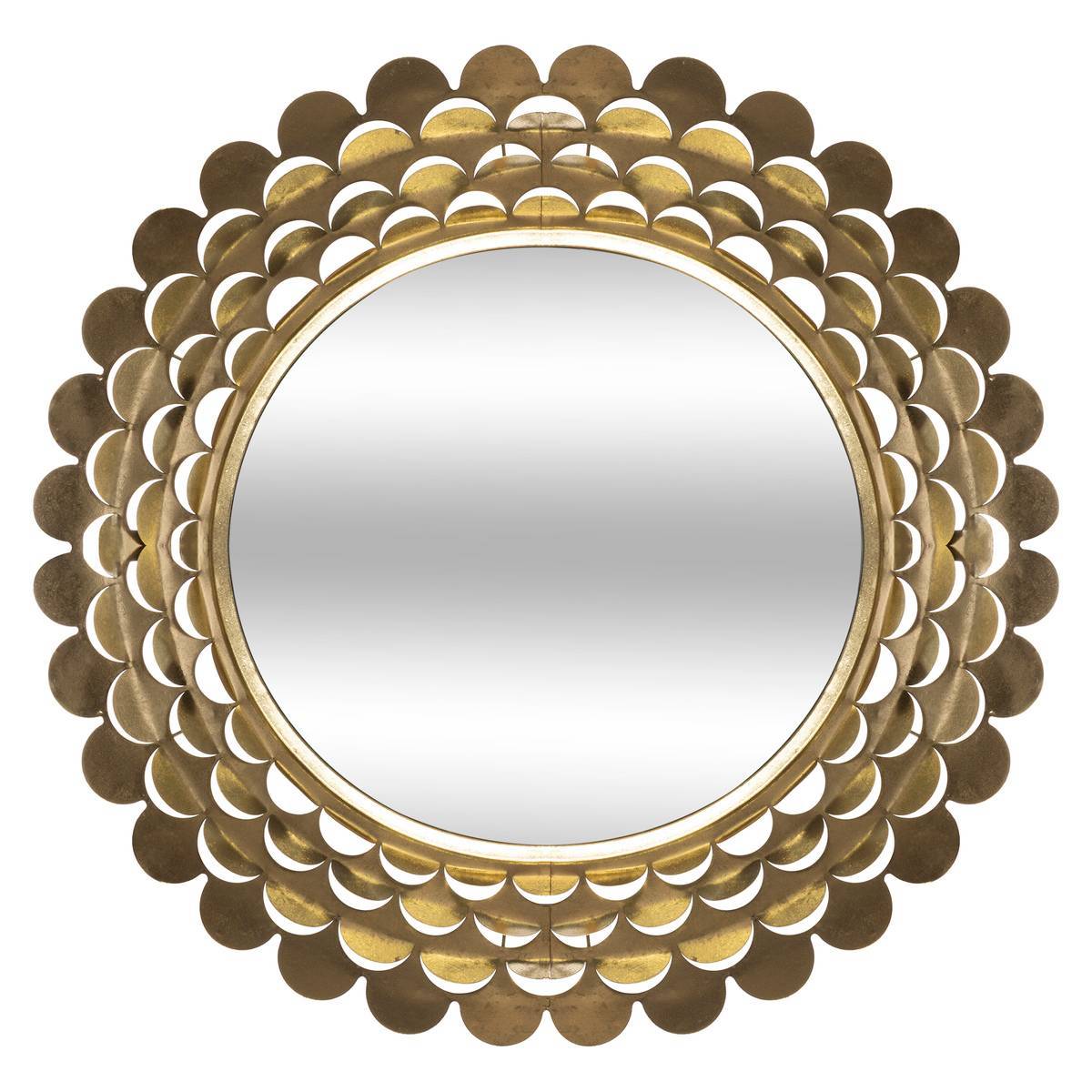 Atmosphera - Miroir "Fleur" métal doré D91cm - Atmosphera Créateur d'intérieur - Imagen 1