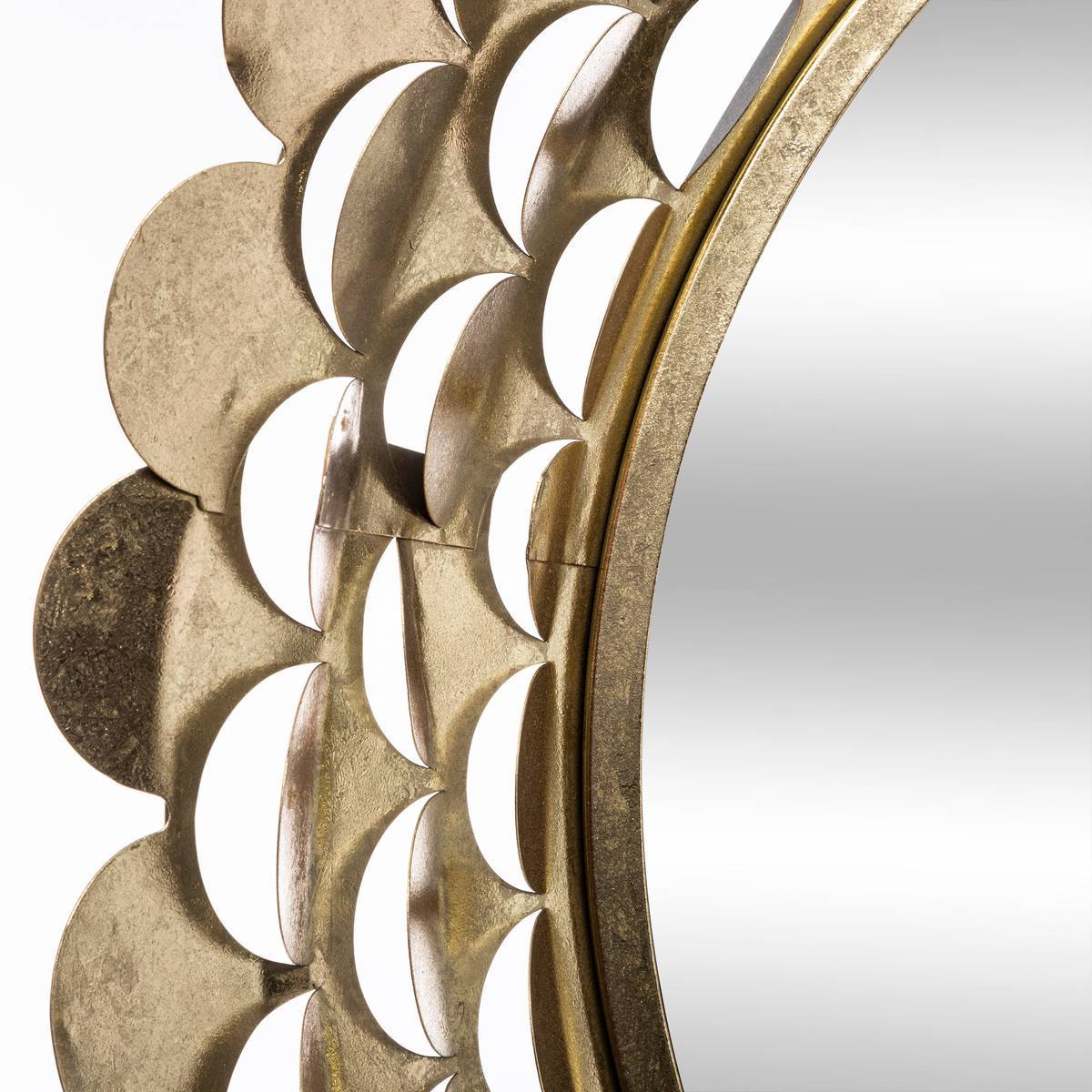 Atmosphera - Miroir "Fleur" métal doré D91cm - Atmosphera Créateur d'intérieur - Imagen 2