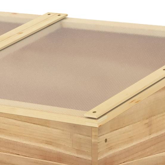 ComfortXL - Mini Serre de Forçage Bois Sapin et Polycarbonate pour semis et aromates 100x50x36cm - ComfortXL Outdoor Living - Image 9
