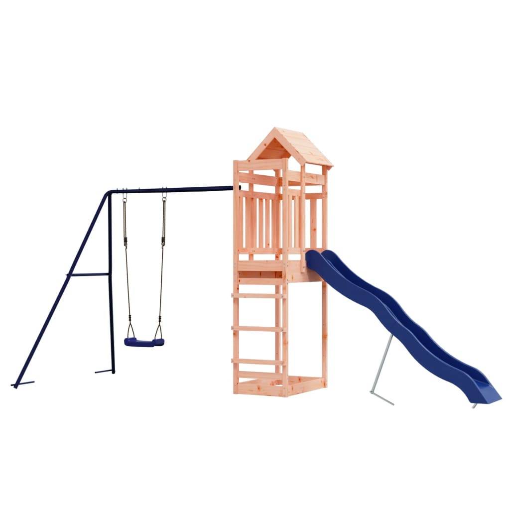 Helloshop26 - Aire de jeux d'extérieur balançoires toboggan portiques robuste jeux jardin 422 x 185 x 238 cm bois massif de douglas - Imagen 3
