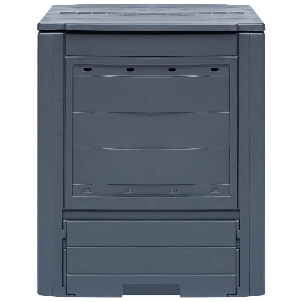 Lot de 3 Composteurs Jardin Plastique aspect Rotin Très Grande Capacité 780L pour Déchets Verts Gris - ComfortXL Outdoor Living - Image 2