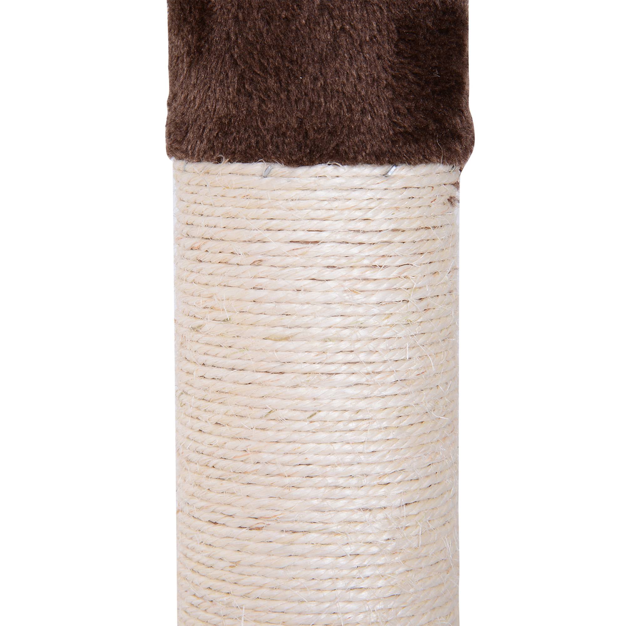 Pawhut - Arbre à chat poteau à griffer L40 x l 34 x H 230-260 cm 5 niveaux d'activités marron - Imagen 9