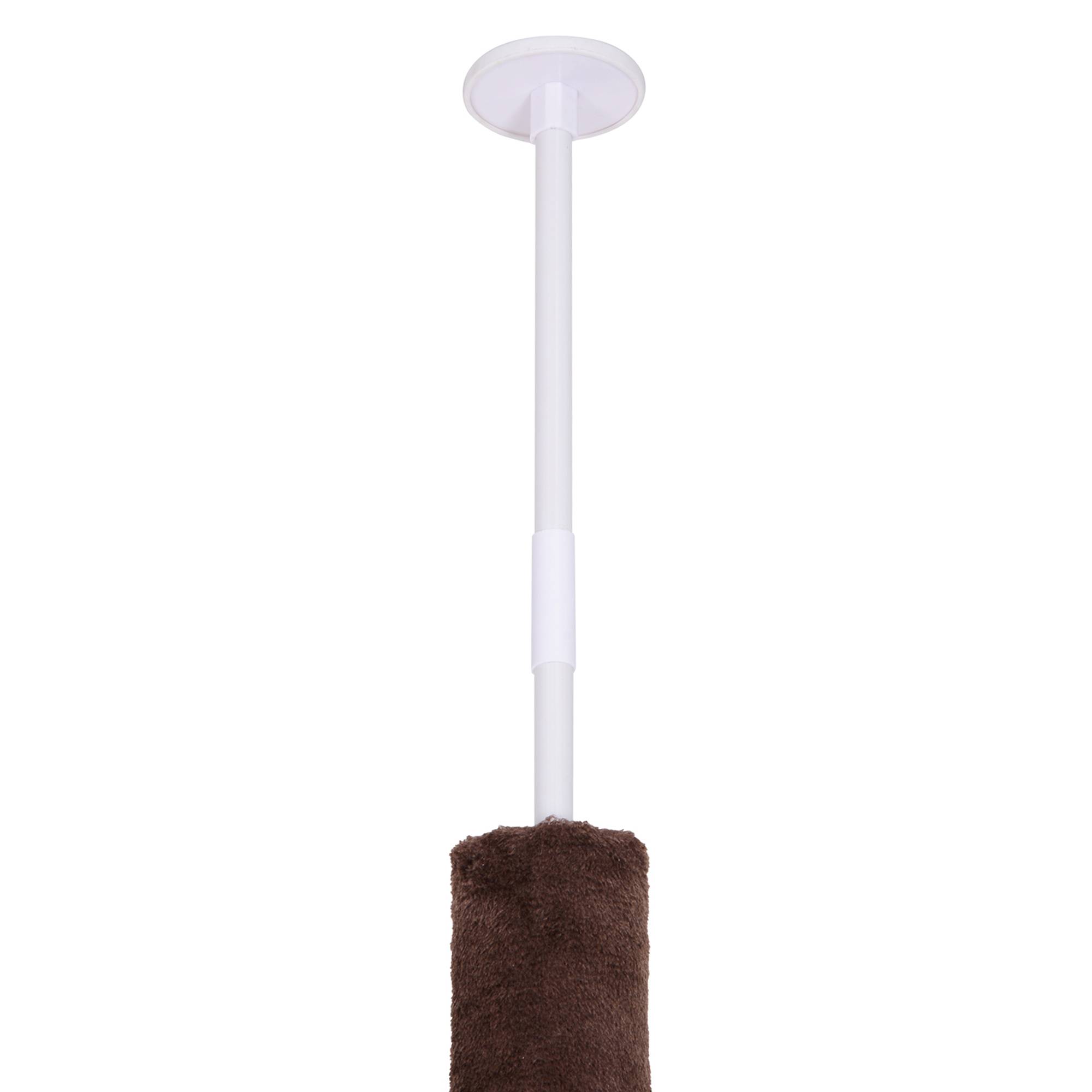 Pawhut - Arbre à chat poteau à griffer L40 x l 34 x H 230-260 cm 5 niveaux d'activités marron - Imagen 8