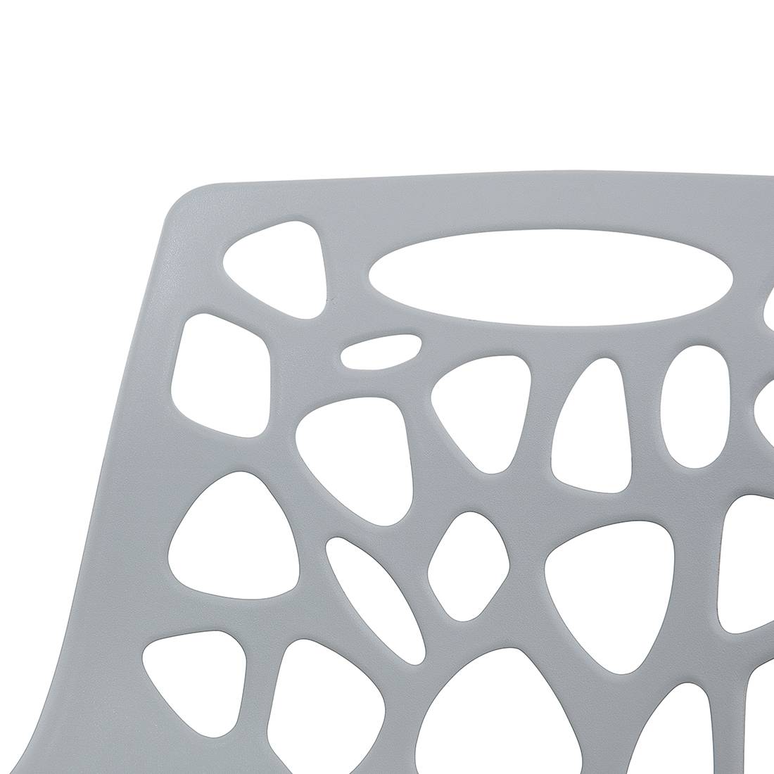 Beliani - Chaise d'Intérieur et d'Extérieur en Plastique Gris Clair Empilable et Résistante pour Salon Salle à Manger ou Jardin au Style Moderne Beliani - Imagen 4