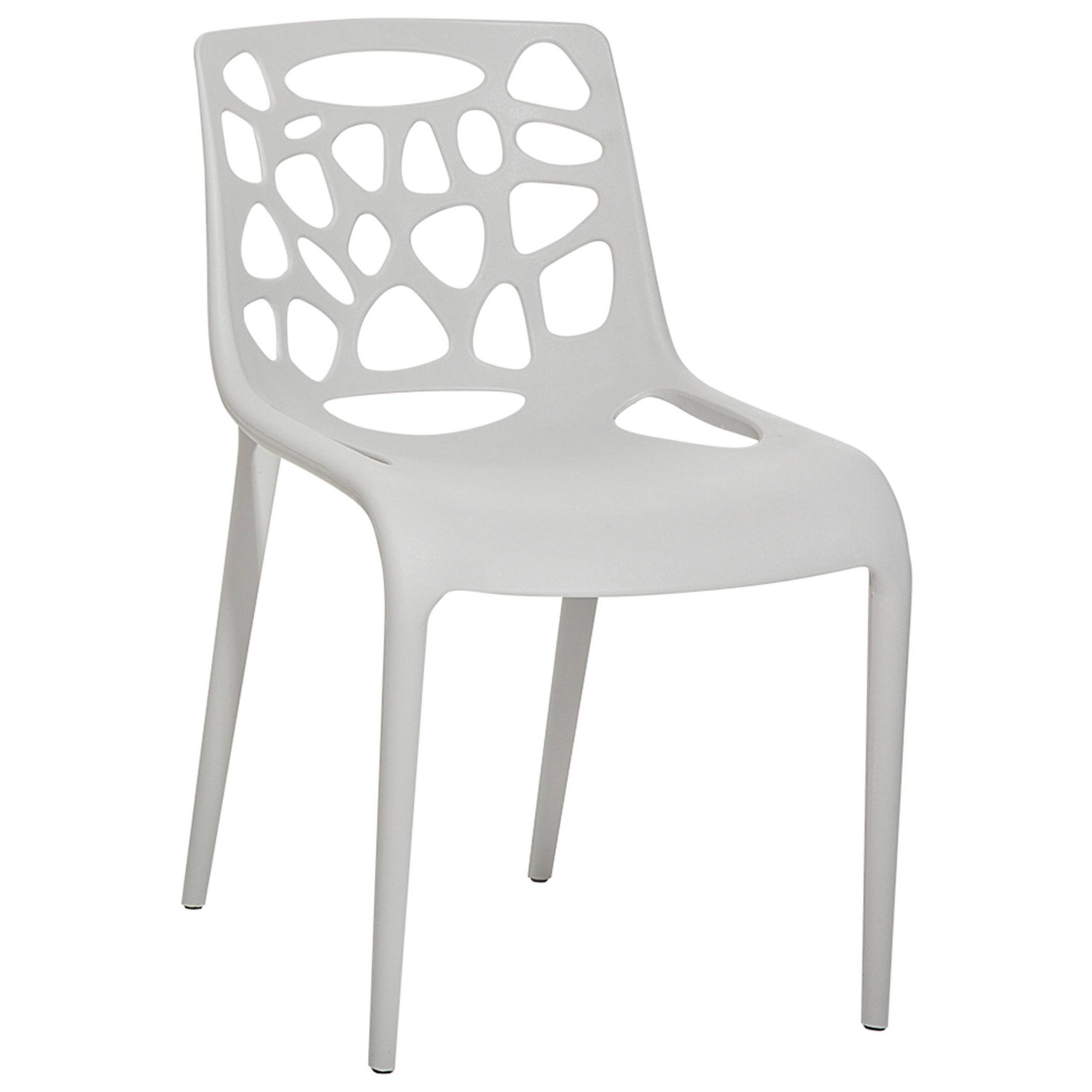 Beliani - Chaise d'Intérieur et d'Extérieur en Plastique Gris Clair Empilable et Résistante pour Salon Salle à Manger ou Jardin au Style Moderne Beliani - Imagen 1