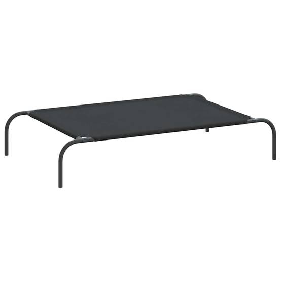 Couchage surélevé pour chien en tissu oxford résistant pour maison jardin Noir 110x65cm – ComfortXL Pet Living - Image 2