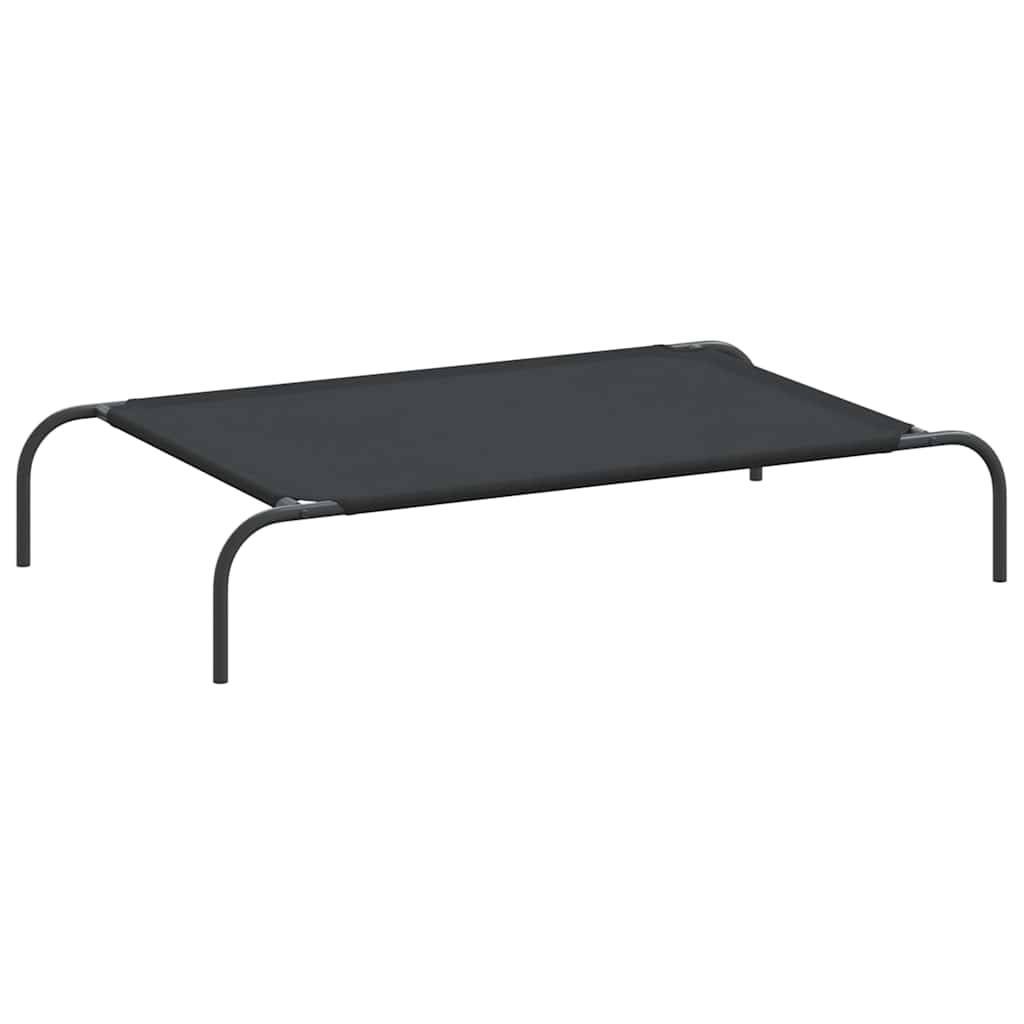 Couchage surélevé pour chien en tissu oxford résistant pour maison jardin Noir 110x65cm – ComfortXL Pet Living - Image 2